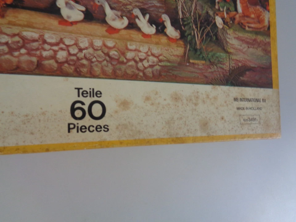 MB Puzzle Teddy Puzzle Steiff Tiere Diorama - 60 Pieces - 1974 (8843) - Bild 2 von 4