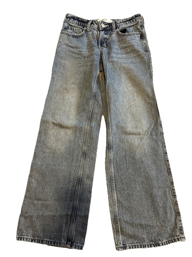 Jeans larghi Hollister 00R W24R vita bassa 5 tasche Y2K surf leggero disagio