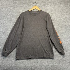 Carhartt T-Shirt Men Medium Gray Long Sleeve Crew Neck Original Fit