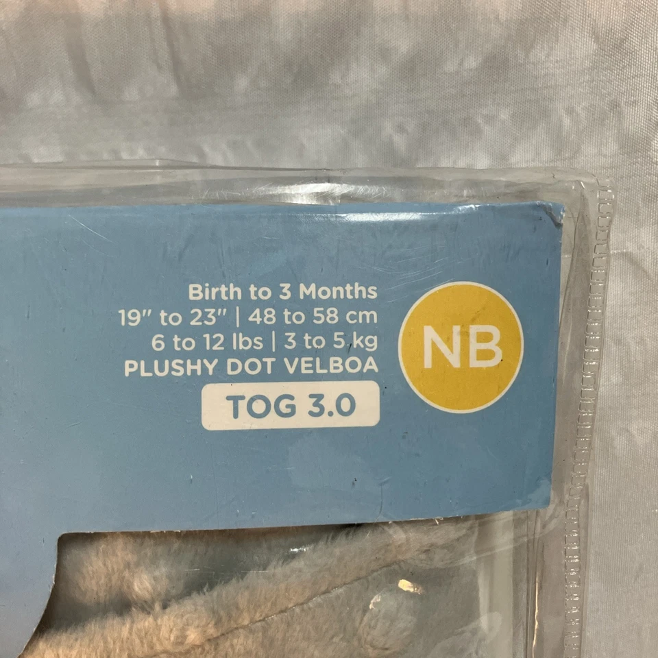 HALO Saco de Dormir 2 en 1 Envoltura de Felpa Gris 0–3M Nueva Manta Sellada para Bebé PRECIO FIRME Foto 3 de 4