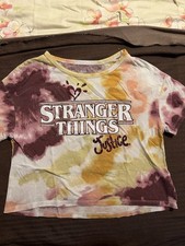Girls Justice Medium Stranger Things Tshirt Tie-dye