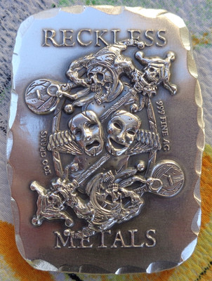 100 gram THE FOOL Playing Card Series #3 numbered ingot .999 fine silver