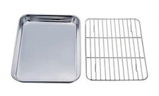 Toaster Oven Baking Pan Broiler Roasting Grill Replacement Tray Stainless Steel
