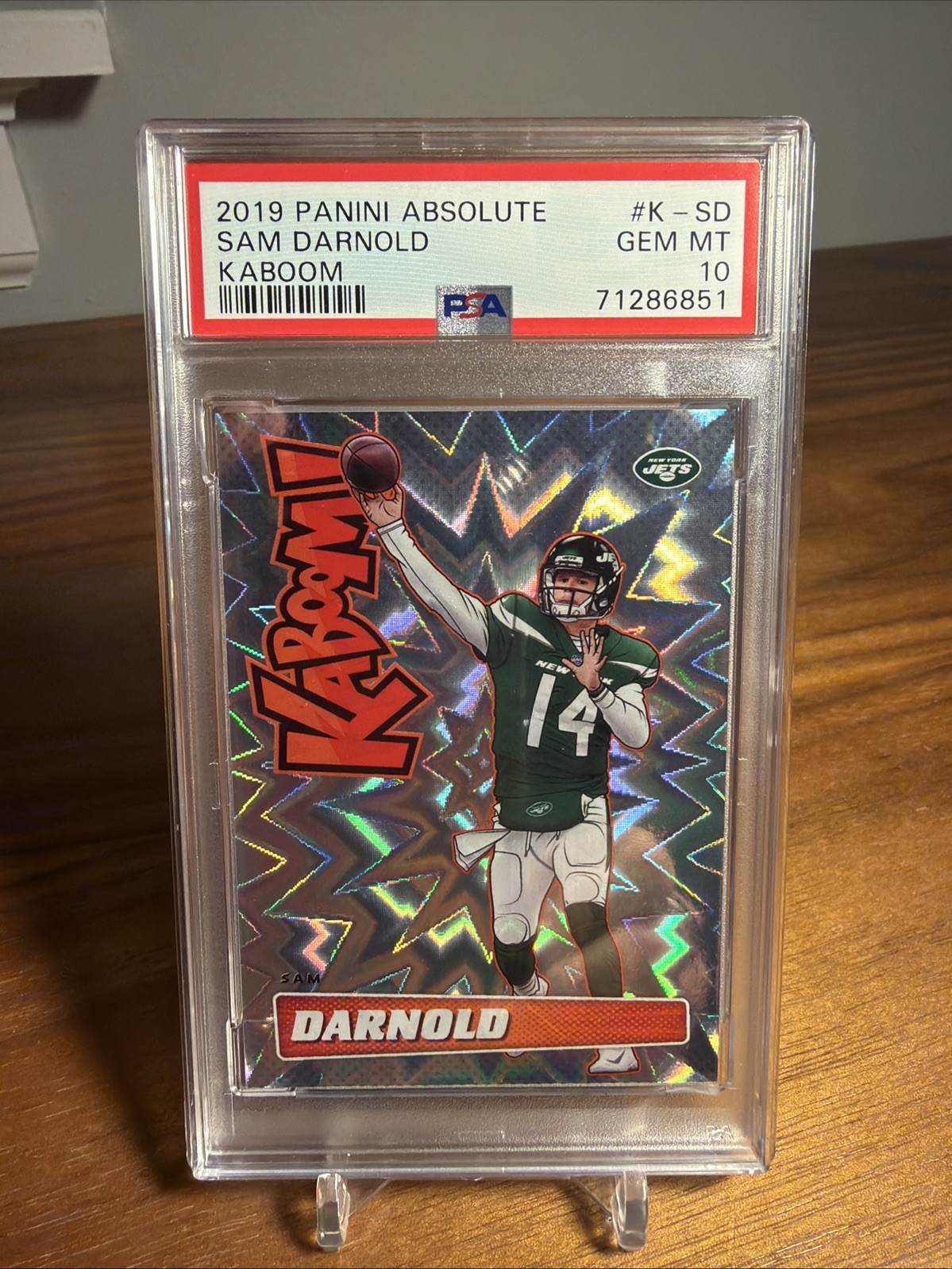 2019 Panini Absolute Sam Darnold Kaboom PSA 10