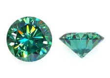 5 Carat Round Cut Lab Grown Loose CVD Diamond Natural Green Color VVS1 Certified