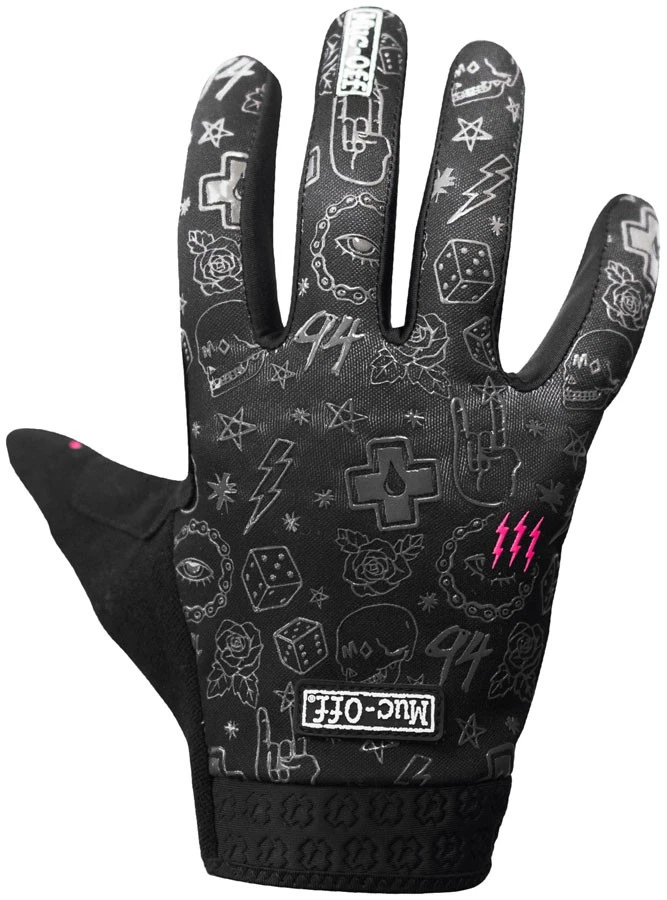 Muc-Off D30 Rider Full Finger Gloves Men's Large Punk Waterproof Breathable Grip