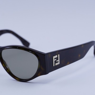 Fendi FE40158I 52E Dark Havana/Brown 55-15-145 Sunglasses  display picture 1