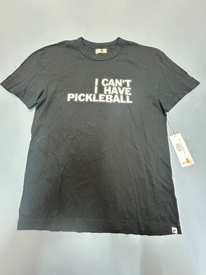 Rally Club T Shirt Men s Medium Black I Can't I Have Pickleball Graphic NWT