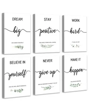 Drsoum Inspirational Wall Art Home Office Decor, Motivational Wall Decor for ...