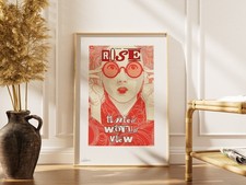 ROSE TINTED WORLD - wall art FRAMED Signed Limited Edition Print contemporary
