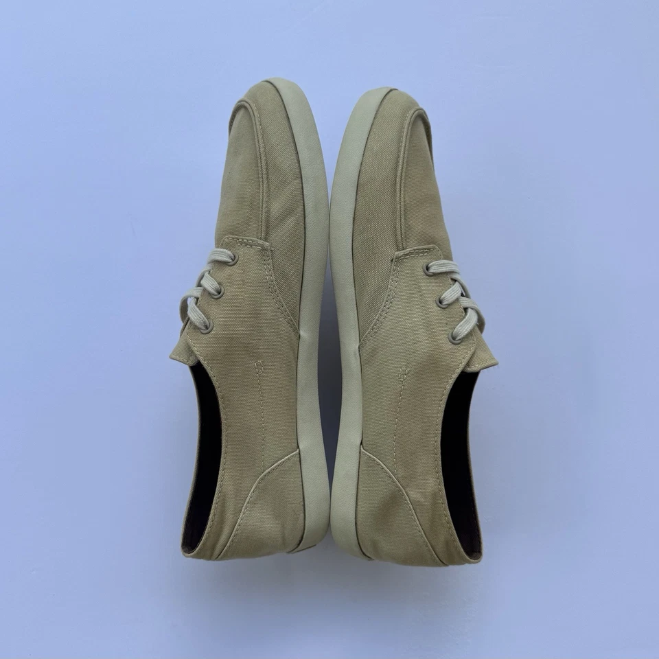 Zapatos para hombre Reef Deck Hand 2 talla 12 lona tostada informales bote skate surf 3261 Foto 4 de 4