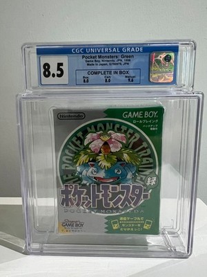 CGC 8.5 Pokemon Green Version CIB Japanese Game Boy 1996 Complete