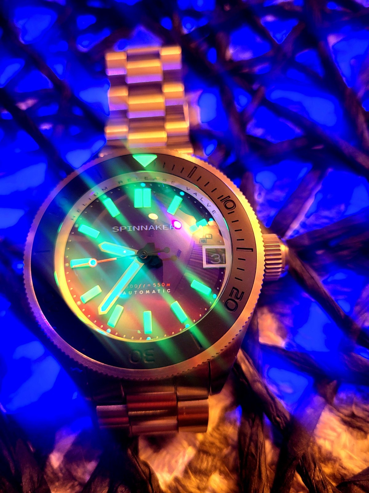 🔥 Spinnaker Piccard Watch ~ Purple Dial ~ 45mm ~ NH35 ~ HUGE SAPPHIRE CRYSTAL🔥