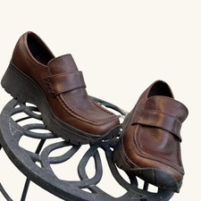 VTG Chunky Platform Penny Loafers Indie Academia Hipster 90s Y2K 5.5