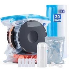 3D Printer Filament Storage Bags 11.8×13.4 Inch(20 Pack) - Vacuum Sealed Kit wit