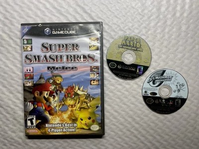Nintendo GameCube Game Lot - Paper Mario, Bomberman & Smash Bros Case