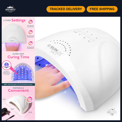 UV LED Nail Lamp, Gel Nail Dryer Light for Quick Drying & Salon Finish