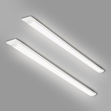 2 Packs 4FT LED Batten Light, Ultra-Thin Ceiling Surface Mounted Light, 40W, ...