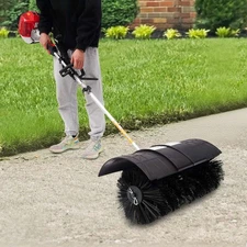 52CC Gas Power Sweeper Broom Handheld Brush Driveway Grass Snow Cleaning Sweeper