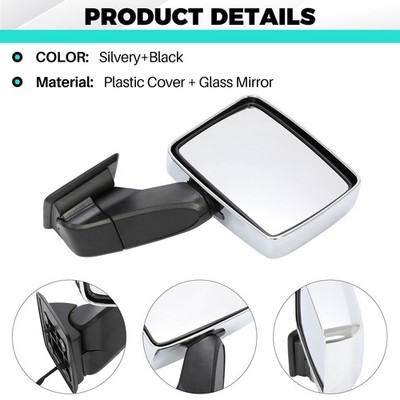 Silver RH Passenger Door Power Mirror Fit Hummer H3 2006-2010 For