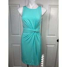 The Limited Women's Dress Small Aqua Faux Wrap Sleeveless