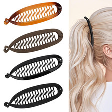 Banana Clips for Women 4 Pack Banana Hair Clip for Thin Fine Thick Hair Ponytail