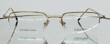 VINTAGE CALVIN KLEIN Eyeglasses CK 290 573 50-20-135 Stainless Steel ITALY Gold