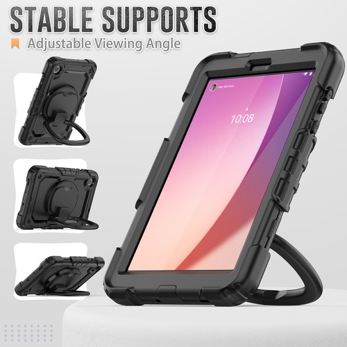 For Lenovo Tab M8 4th Gen Case Kids Shockproof Stand Cover With Shoulder Strap - Picture 8 of 26