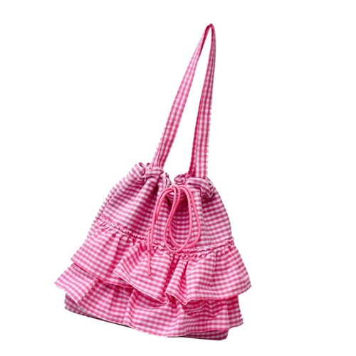Large Capacity Plaids Shoulder Bag Handbag For Students And Fashion Enthusiasts - Picture 6 of 12
