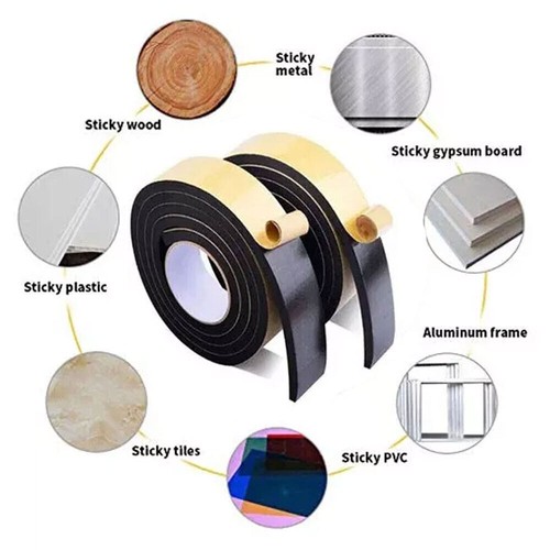 Neoprene Foam Sponge Insulation Tape Self Adhesive Seal Weather Strip Soundproof - Picture 58 of 61