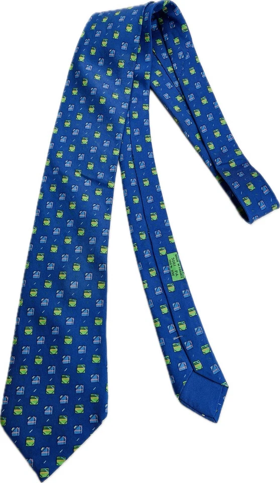 Hermès Paris Seidenkrawatte Herren Krawatten Binder Schlips Vintage Seide Blumen - Bild 2 von 4