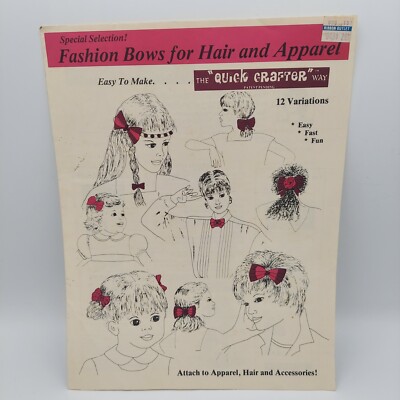 Fashion Bows For Hair and Apparel Pattern 12 variation with ''quick Crafter'' Tool