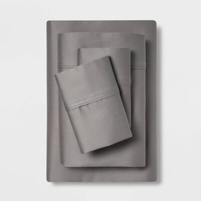 Threshold 400 Thread Count Cotton Sateen 4-Piece Sheet Set Luxurious