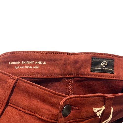 Adriano Goldschmied AG The Farrah High Waist Skinny Jeans Womens 31 Red Brown - Picture 6 of 9