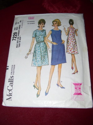 1964 McCALL'S #7229 - LADIES DAY or EVENING DRESS & SUMMER DRESS PATTERN 12   | eBay