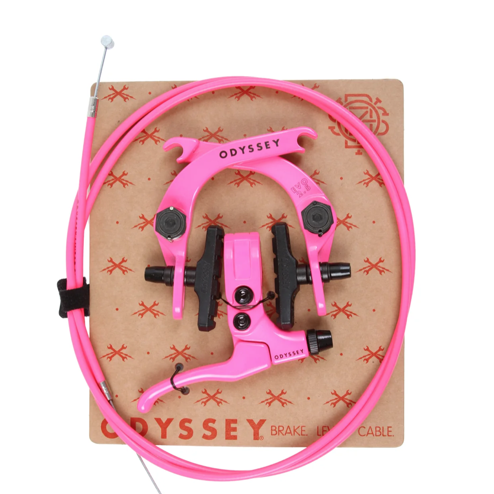 ODYSSEY BMX EVO 2.5 BICYCLE U-BRAKE KIT HOT PINK LIMITED EDITION