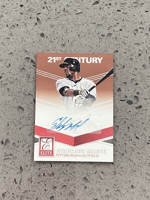 2015 Panini Elite 21st Century Signatures #62 Starling Marte Auto Autograph