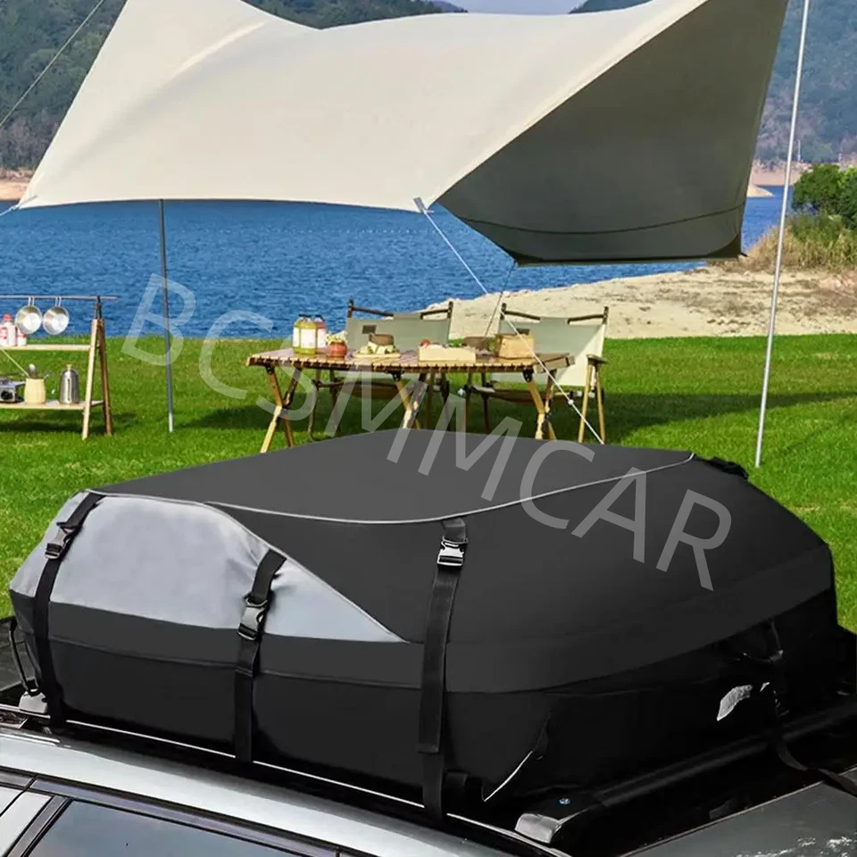 Bolsa de equipaje cubo de almacenamiento bolsa coche camión techo plegable impermeable accesorio de viaje Foto 3 de 4