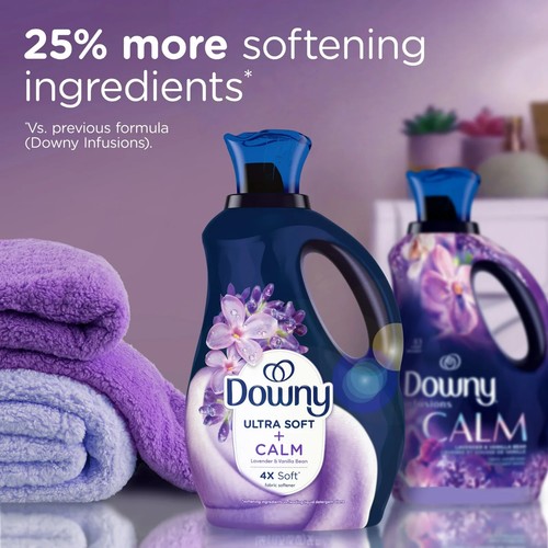 Downy Ultra Soft Fabric Softener Liquid, Calm, Lavender and Vanilla Bean, 44 fl - Picture 5 of 8
