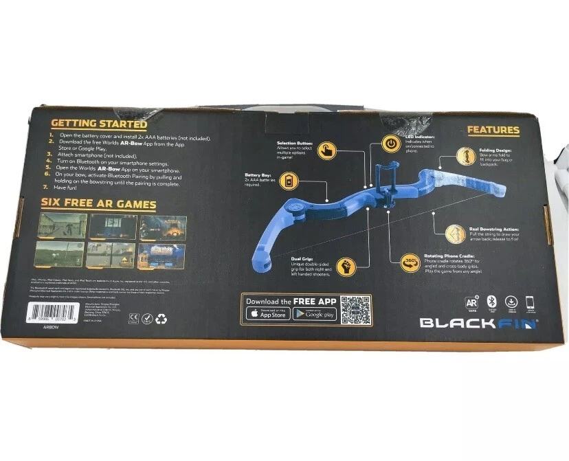 Worlds AR Games Realidad Aumentada Juegos de Disparos, Edición Arco Aleta Negra Nuevo En Caja Foto 3 de 4