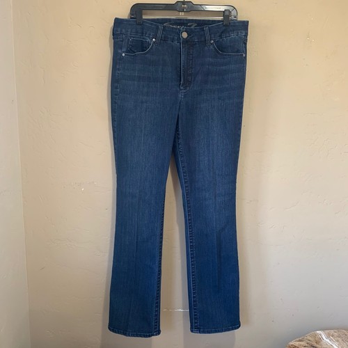 Women's Seven7 Tummyless High Rise Bootcut Jeans Sz 16 Blue Denim Stretch