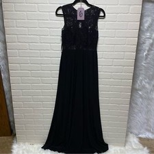 NWT Betsy  Adam Women's Gown Dress  Lace Sequin Black Size 6 339