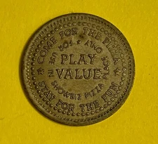 VINTAGE - SHOWBIZ PIZZA PLACE - COME FOR THE PIZZA - STAY FOR THE FUN  - TOKEN