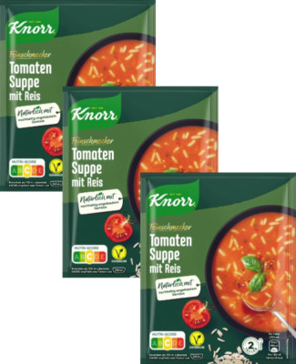 KNORR instant soup TOMATO with RICE -3 pack/6 servings- FREE SHIPPING