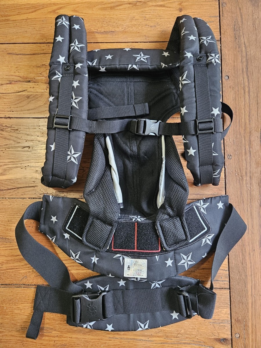 ERGObaby Omni 360 Cool Air Mesh Baby Carrier Black Stars EUC