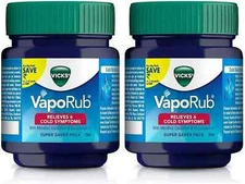Vicks Vaporub Relives Cough, Cold, Blocked Nose & Pain Chest Rub 50gm Pack of 2