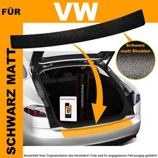 LACKSCHUTZFOLIE LADEKANTENSCHUTZ FÜR VW POLO (VI) 2G 2017-2020 SCHWARZ MATT