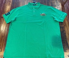 Ralph Lauren Polo Match Green Stampede TRIPLE PONY shirt 2XB Big  Tall NWT