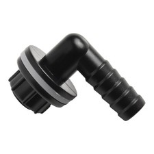 3 Punkte Ablauf Adapter Winkel 1 Stck 3/8" auf 14 mm schwarz Wassertank Ausla