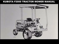 KUBOTA F2000 TRACTOR MOWER PARTS MANUAL for Kubota F-2000 Sweeper Repair 